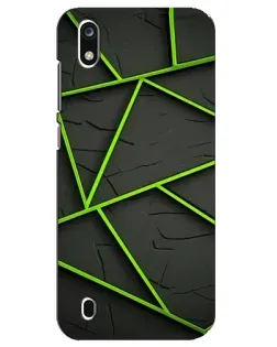 Чехол для ZTE Blade A7 (2019) с картинкой «Зеленые геометрические линии»