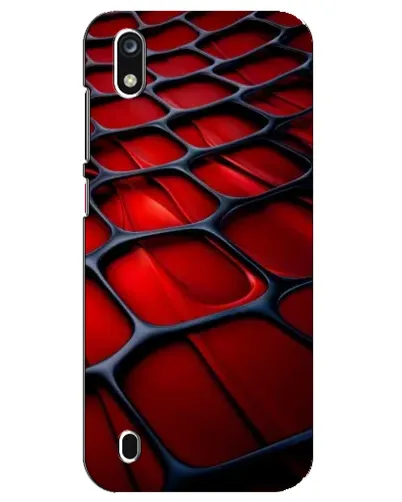 Чехол для ZTE Blade A7 (2019) с картинкой «Красная глянцевая сетка»
