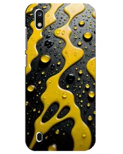 Чехол для ZTE Blade A7 (2019) с картинкой «Жидкое желтое золото»