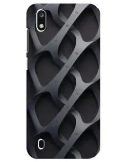 Чехол для ZTE Blade A7 (2019) с картинкой «Объемное серое плетение»