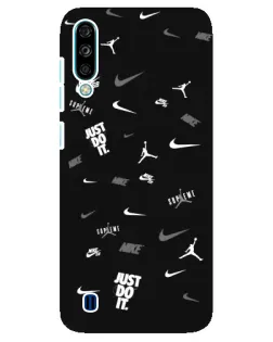 Чехол для ZTE Blade A7 (2020) с картинкой «Nike Black Pattern»