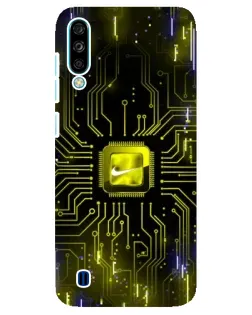 Чехол для ZTE Blade A7 (2020) с картинкой «Nike — золотая искра»