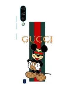 Чехол для ZTE Blade A7 (2020) с картинкой «Микки Маус Gucci — полосы»