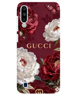Чехол для ZTE Blade A7 (2020) с картинкой «Gucci — бордовые розы»