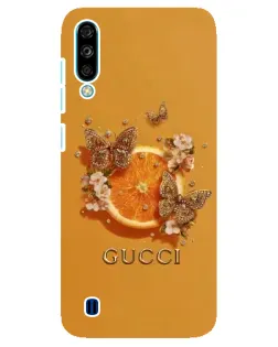 Чехол для ZTE Blade A7 (2020) с картинкой «Gucci — золотые бабочки»