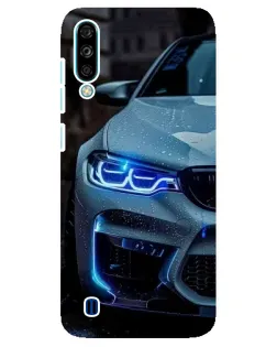 Чехол для ZTE Blade A7 (2020) с картинкой «Взгляд BMW с синими фарами»