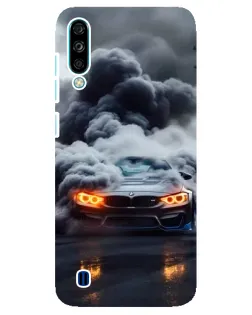 Чехол для ZTE Blade A7 (2020) с картинкой «BMW в дыму»