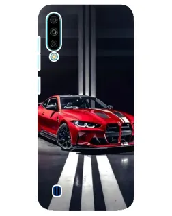 Чехол для ZTE Blade A7 (2020) с картинкой «Красная BMW на дороге»