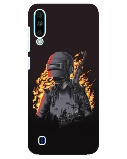 Чехол для ZTE Blade A7 (2020) с картинкой «PUBG — огненный силуэт»