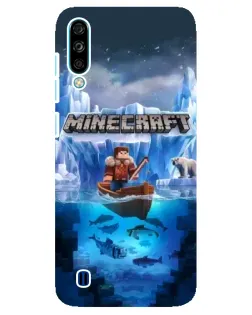 Чехол для ZTE Blade A7 (2020) с картинкой «Minecraft ледяной мир»
