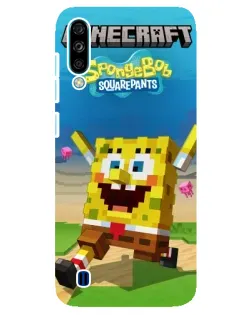 Чохол для ZTE Blade A7 (2020) з картинкою «Губка Боб Minecraft»
