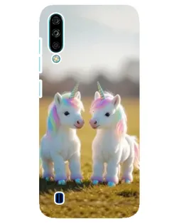 Чехол для ZTE Blade A7 (2020) с картинкой «Пара единорогов»