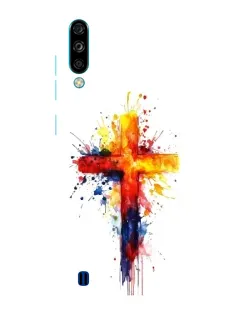 Чехол для ZTE Blade A7 (2020) с картинкой «Акварельный крест»