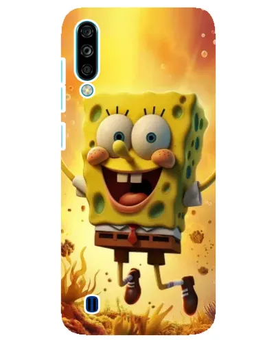 Чехол для ZTE Blade A7 (2020) с картинкой «Губка Боб прыгает»