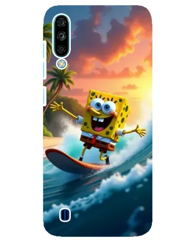 Чехол для ZTE Blade A7 (2020) с картинкой «Губка Боб серфингист»