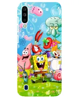 Чехол для ZTE Blade A7 (2020) с картинкой «Губка Боб и друзья»