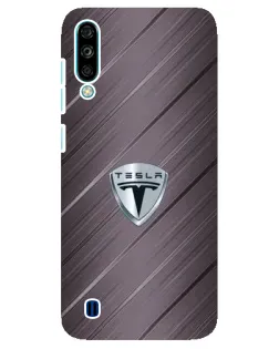 Чехол для ZTE Blade A7 (2020) с картинкой «Металлическая текстура Tesla»