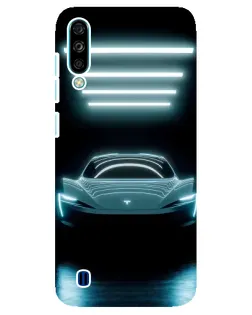 Чехол для ZTE Blade A7 (2020) с картинкой «Tesla в неоне»