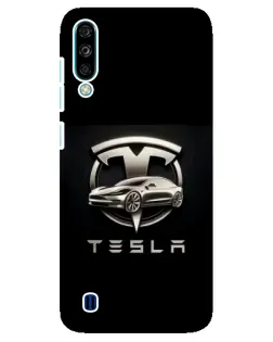 Чехол для ZTE Blade A7 (2020) с картинкой «Tesla — серебристое авто»