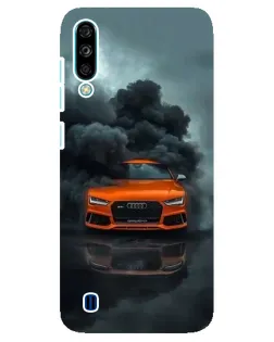 Чехол для ZTE Blade A7 (2020) с картинкой «Audi в облаках дыма»