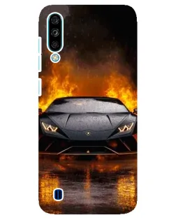 Чехол для ZTE Blade A7 (2020) с картинкой «Lamborghini в огне»