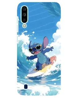 Чехол для ZTE Blade A7 (2020) с картинкой «Стич на волне»