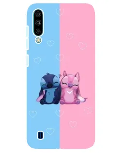 Чехол для ZTE Blade A7 (2020) с картинкой «Stitch и Angel Love»