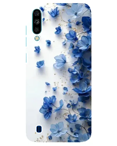 Чехол для ZTE Blade A7 (2020) с картинкой «Голубой цветочный каскад»
