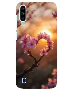 Чехол для ZTE Blade A7 (2020) с картинкой «Розовый цвет сердце на фоне заката» Чехол для ZTE Blade A7 (2020) с картинкой «Розовый цвет сердце на фоне заката»