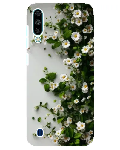 Чехол для ZTE Blade A7 (2020) с картинкой «Ветка мелких белых цветов»