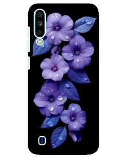 Чехол для ZTE Blade A7 (2020) с картинкой «Фиолетовые цветы с росою»