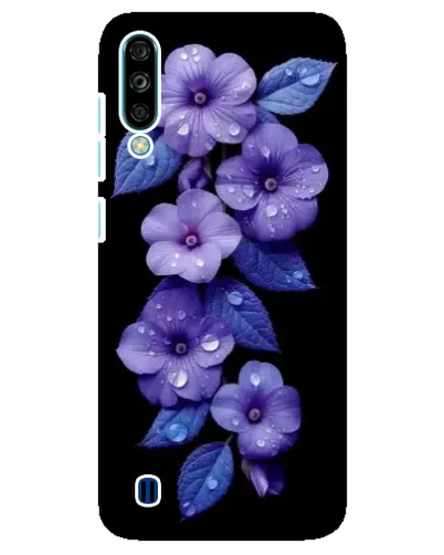 Чехол для ZTE Blade A7 (2020) с картинкой «Фиолетовые цветы с росою»