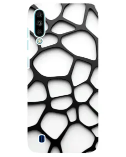 Чехол для ZTE Blade A7 (2020) с картинкой «Белая объемная сетка»