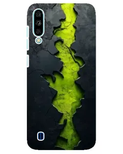Чехол для ZTE Blade A7 (2020) с картинкой «Салатовый разлом скалы»