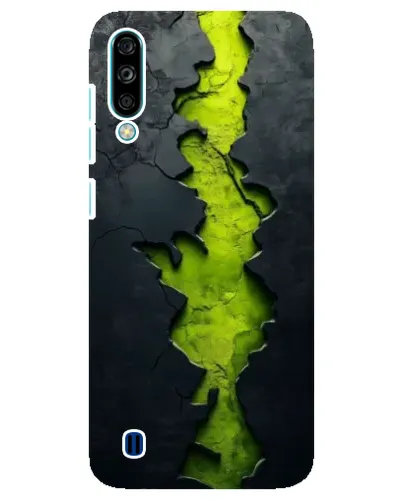 Чехол для ZTE Blade A7 (2020) с картинкой «Салатовый разлом скалы»