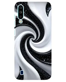 Чехол для ZTE Blade A7 (2020) с картинкой «Черно-белая спираль»