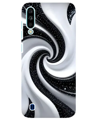Чехол для ZTE Blade A7 (2020) с картинкой «Черно-белая спираль»