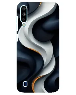 Чехол для ZTE Blade A7 (2020) с картинкой «Объемные черно-белые ленты»