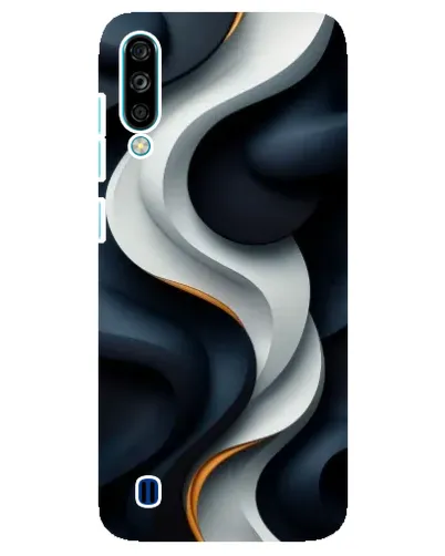 Чехол для ZTE Blade A7 (2020) с картинкой «Объемные черно-белые ленты»