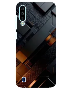 Чехол для ZTE Blade A7 (2020) с картинкой «Черные геометрические блоки»