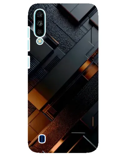 Чехол для ZTE Blade A7 (2020) с картинкой «Черные геометрические блоки»