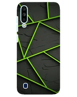 Чехол для ZTE Blade A7 (2020) с картинкой «Зеленые геометрические линии»