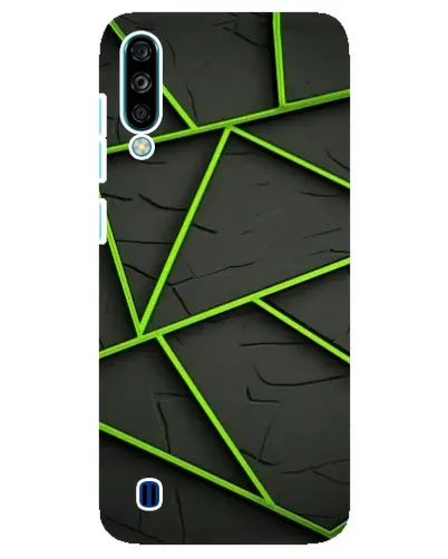 Чехол для ZTE Blade A7 (2020) с картинкой «Зеленые геометрические линии»