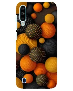 Чехол для ZTE Blade A7 (2020) с картинкой «Объемные оранжевые сферы»