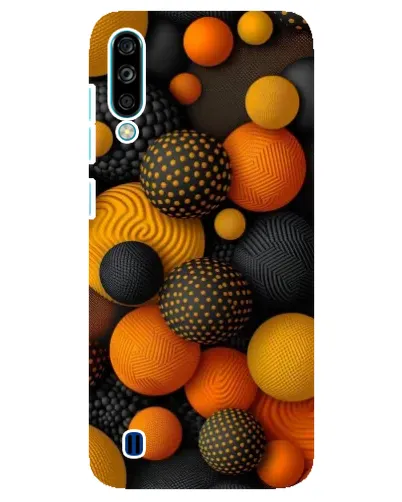 Чехол для ZTE Blade A7 (2020) с картинкой «Объемные оранжевые сферы»