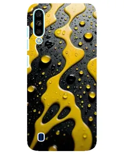 Чехол для ZTE Blade A7 (2020) с картинкой «Жидкое желтое золото»