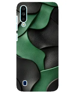 Чехол для ZTE Blade A7 (2020) с картинкой «Зеленые кожаные волны»