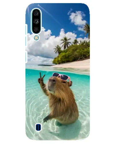 Чехол для ZTE Blade A7 (2020) с картинкой «Капибара на море»