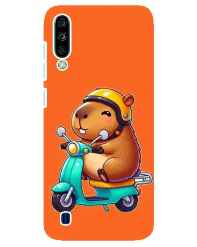 Чехол для ZTE Blade A7 (2020) с картинкой «Капибара на скутере»