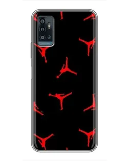 Чехол для ZTE Blade A71 с картинкой «Jordan Red Pattern»